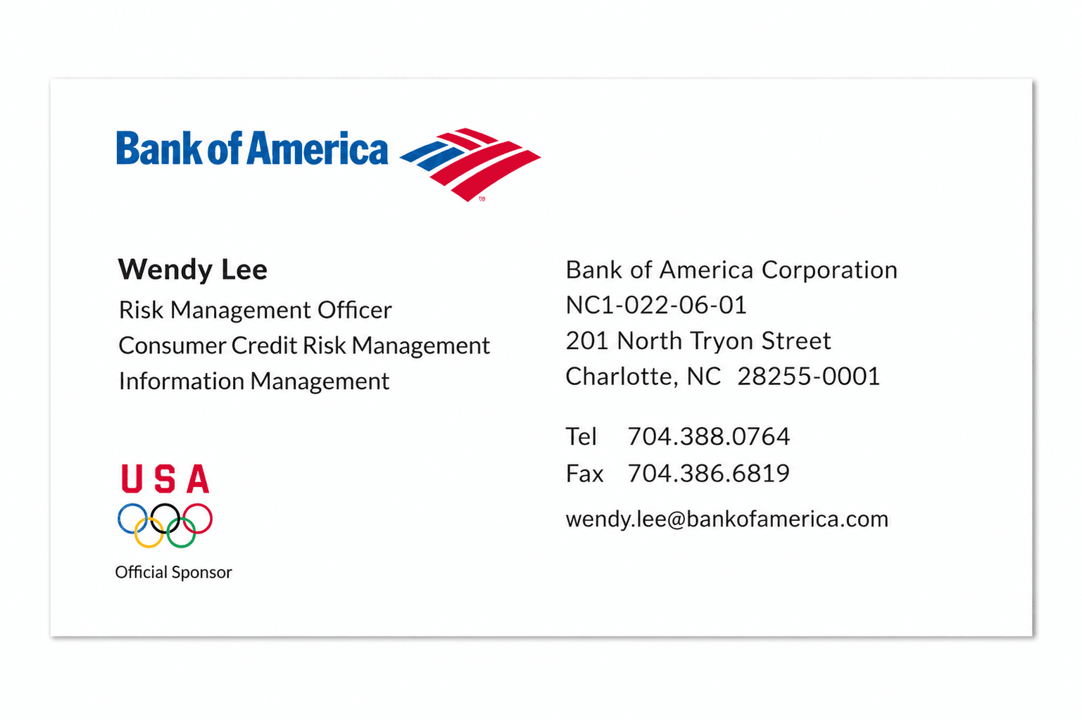 Bank of America Business Card