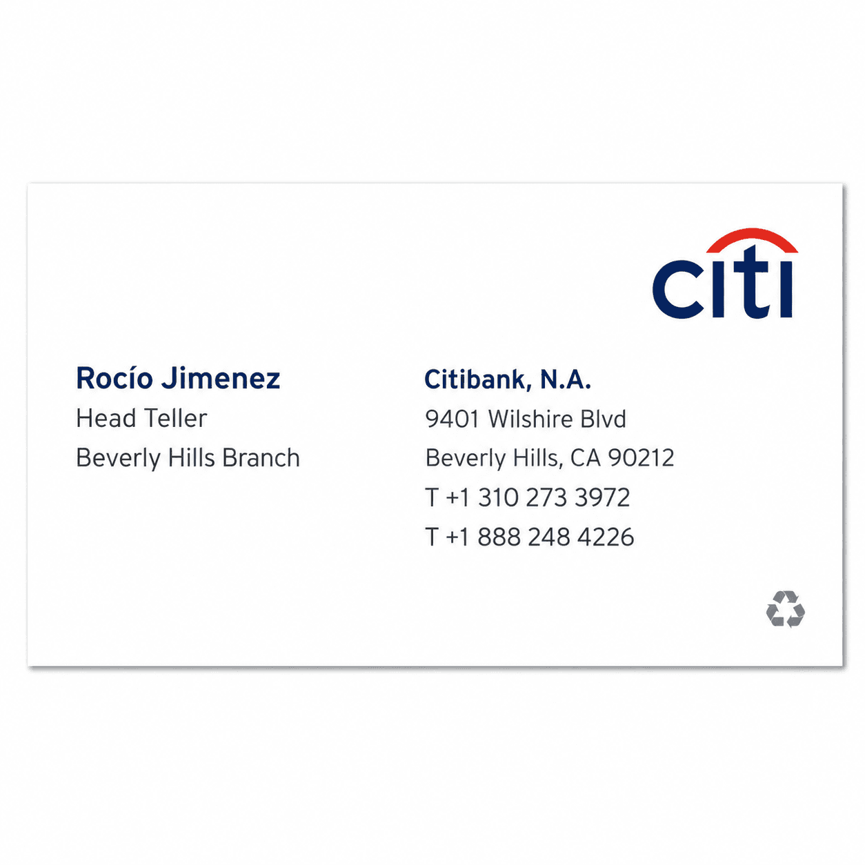 Citi Bank Business Card