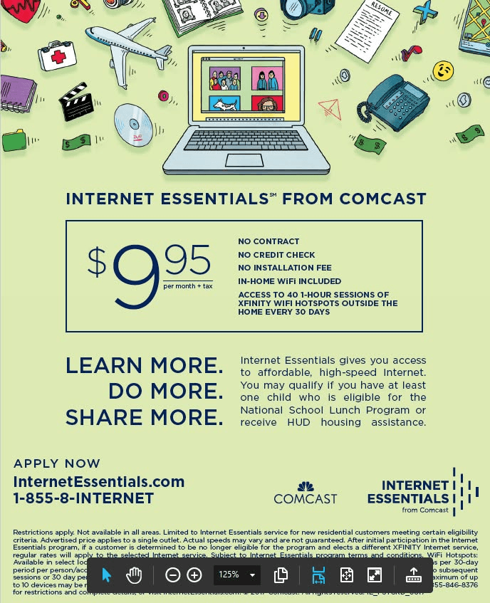 Comcast Internet Essentials Flyer