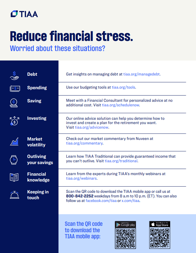 TIAA Financial Planning Flyer