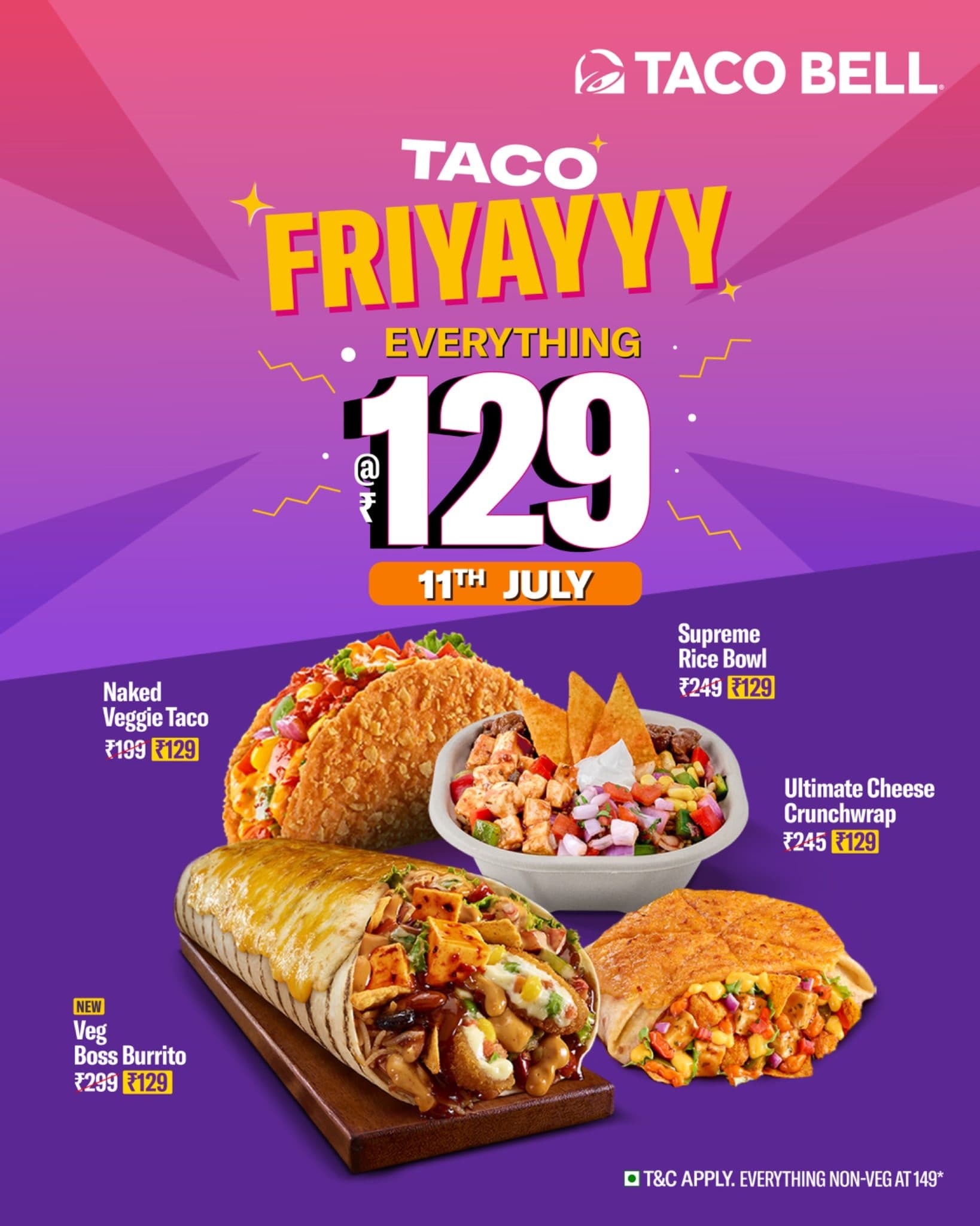 Taco Bell Retro Art Poster