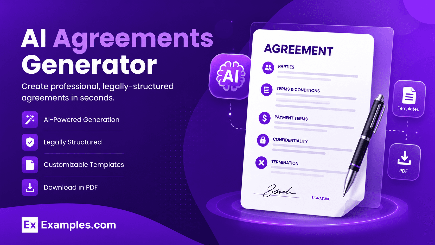 Free AI Agreement Generator, 50+ Real Agreement Examples