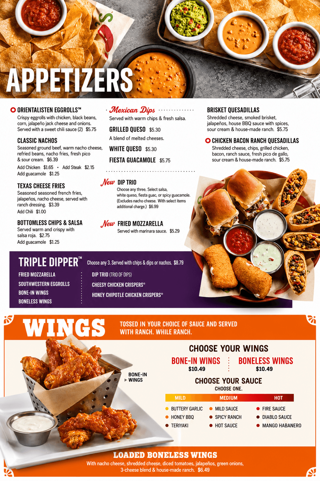 Burger King Menus Examples