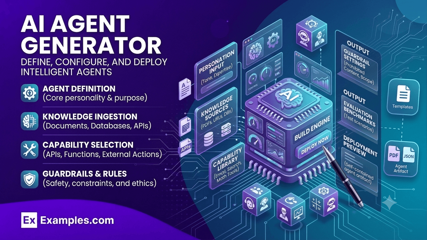 Free AI Agent Generator, 50+ Real AI Agent Examples