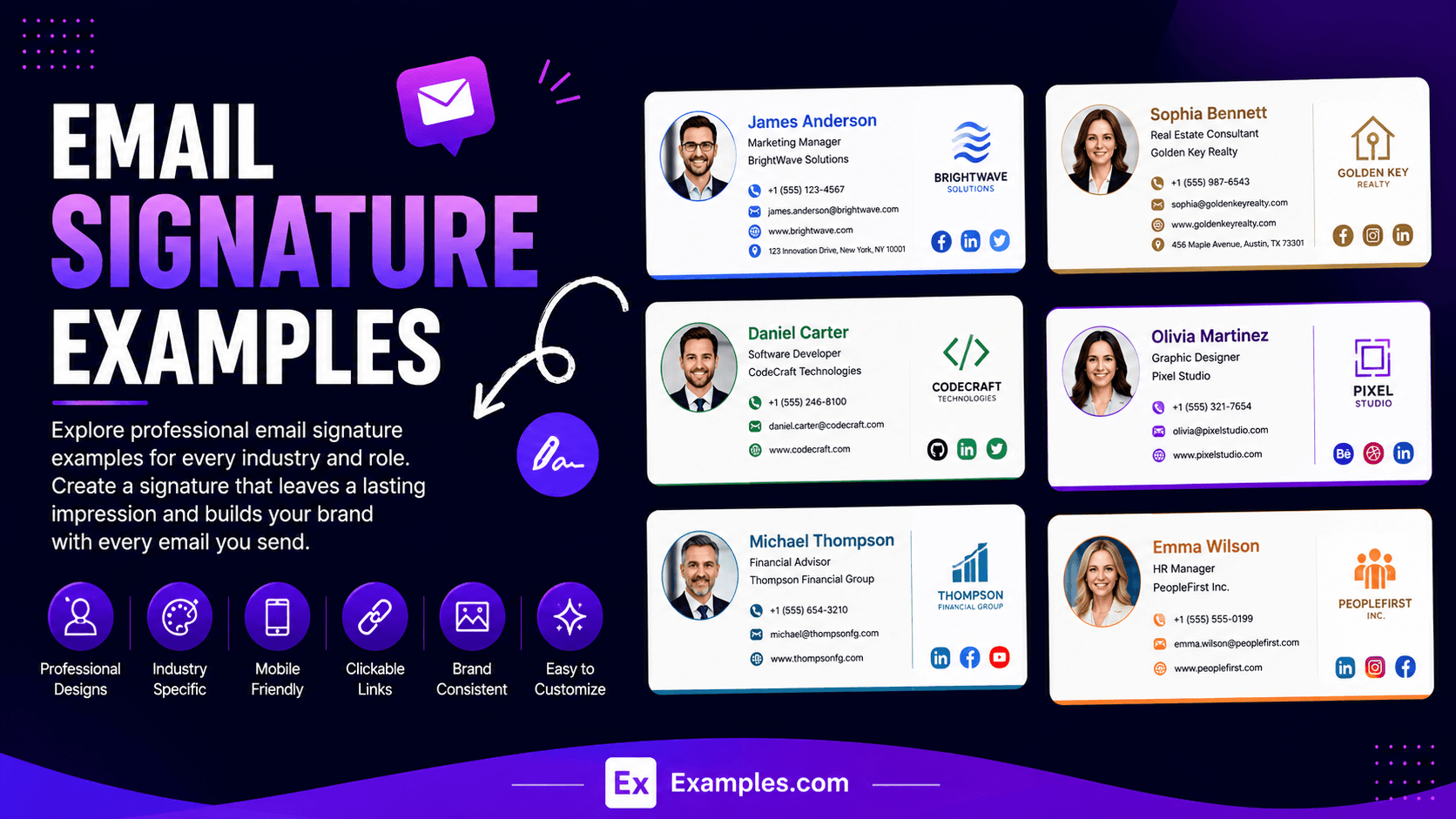 Free AI Email Signature Generator, 50+ Real Email Signature Examples