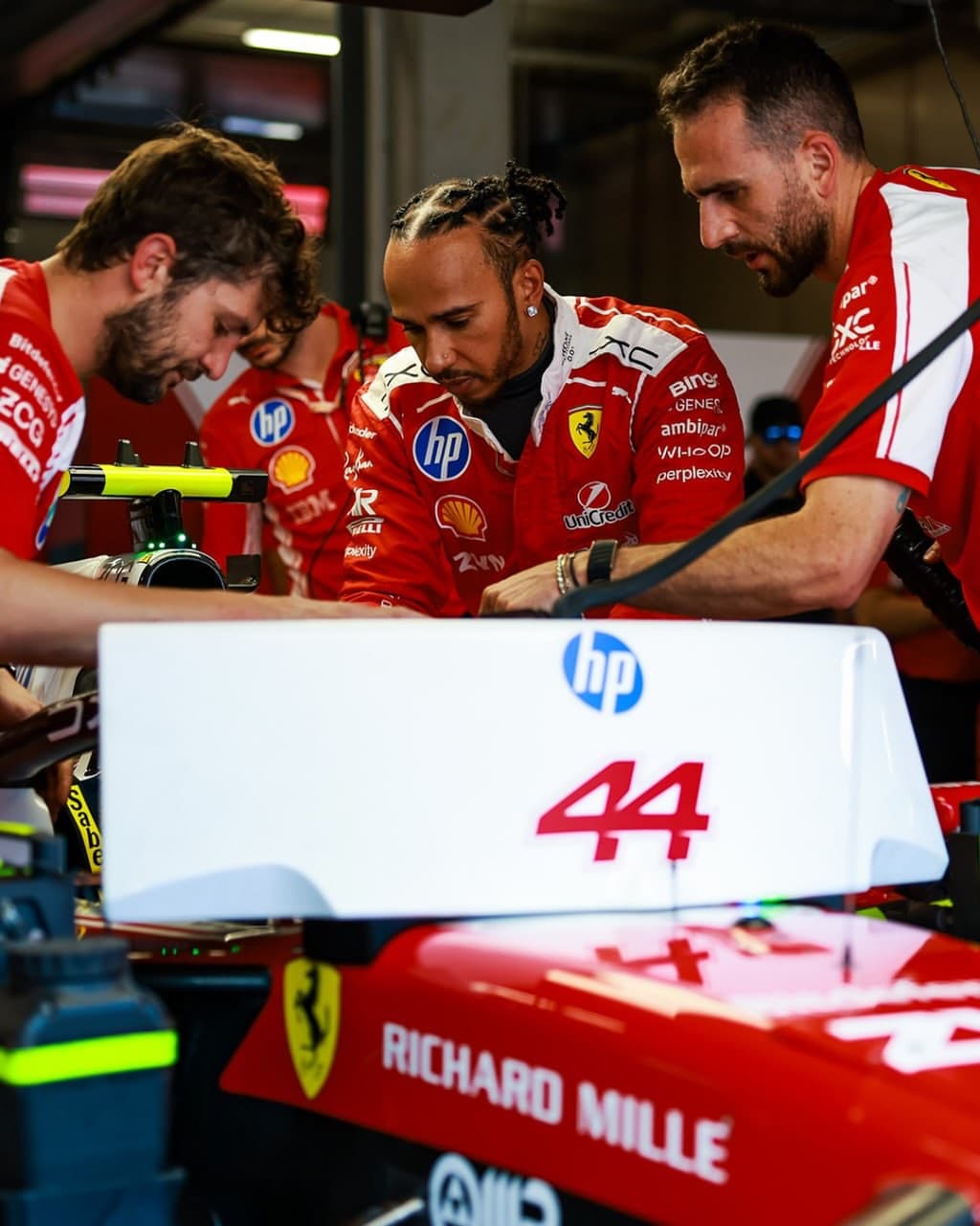 HP Ferrari Formula 1 Partnership Social Media Post