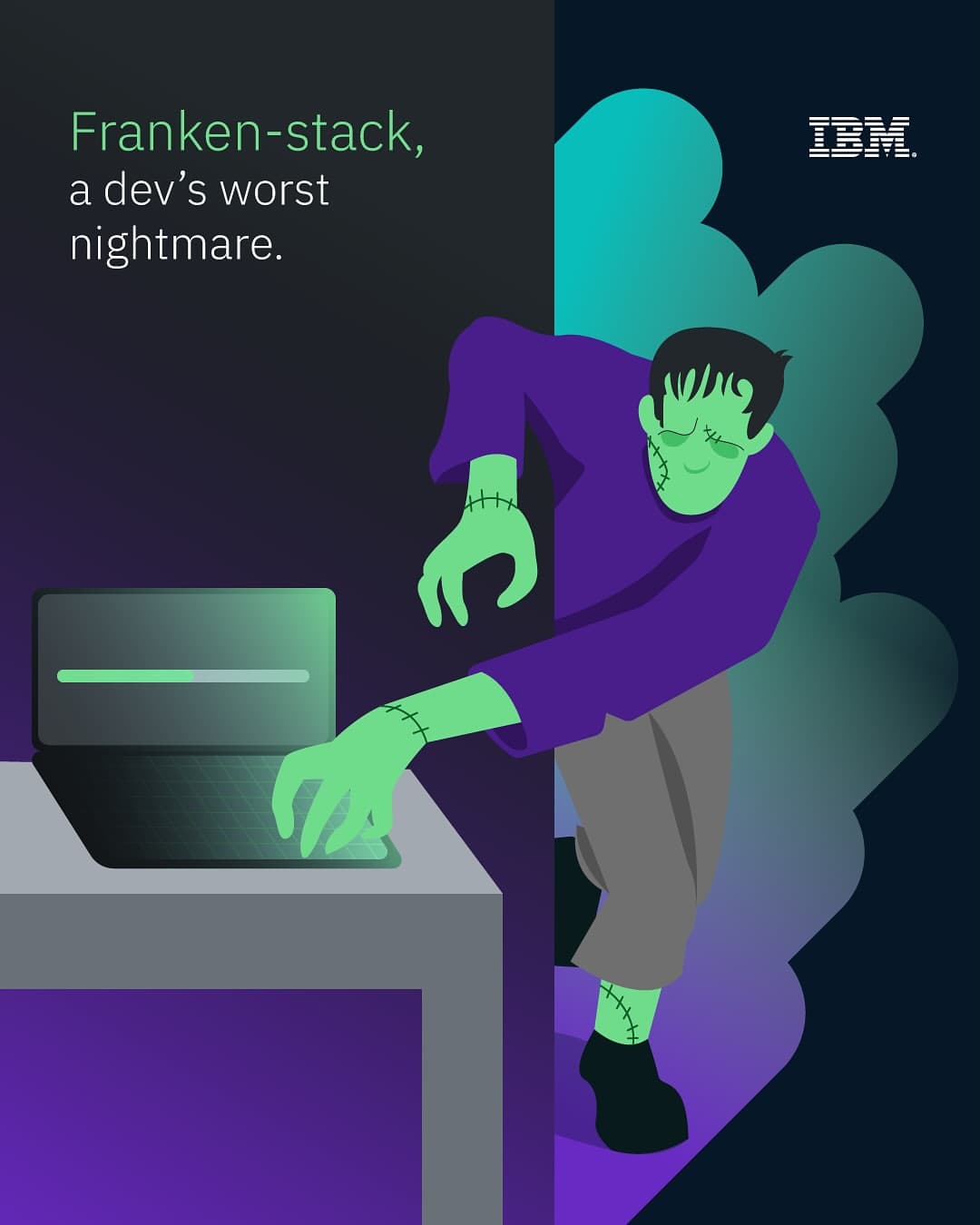 IBM Franken Stack Developer Social Media Post