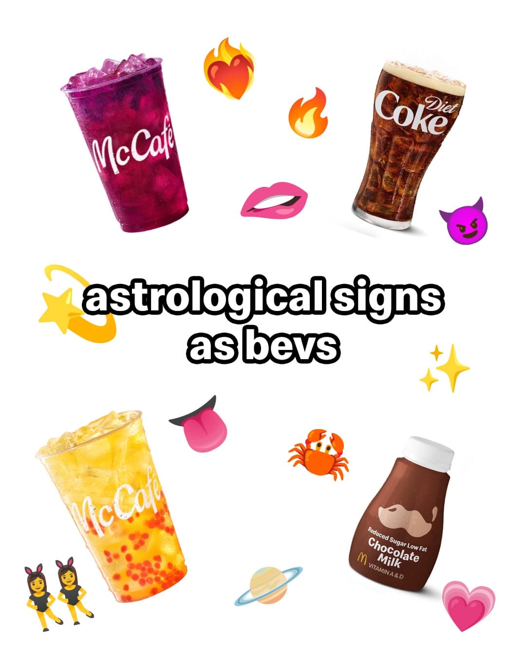 McDonald's Astrology Drinks Social Media Post