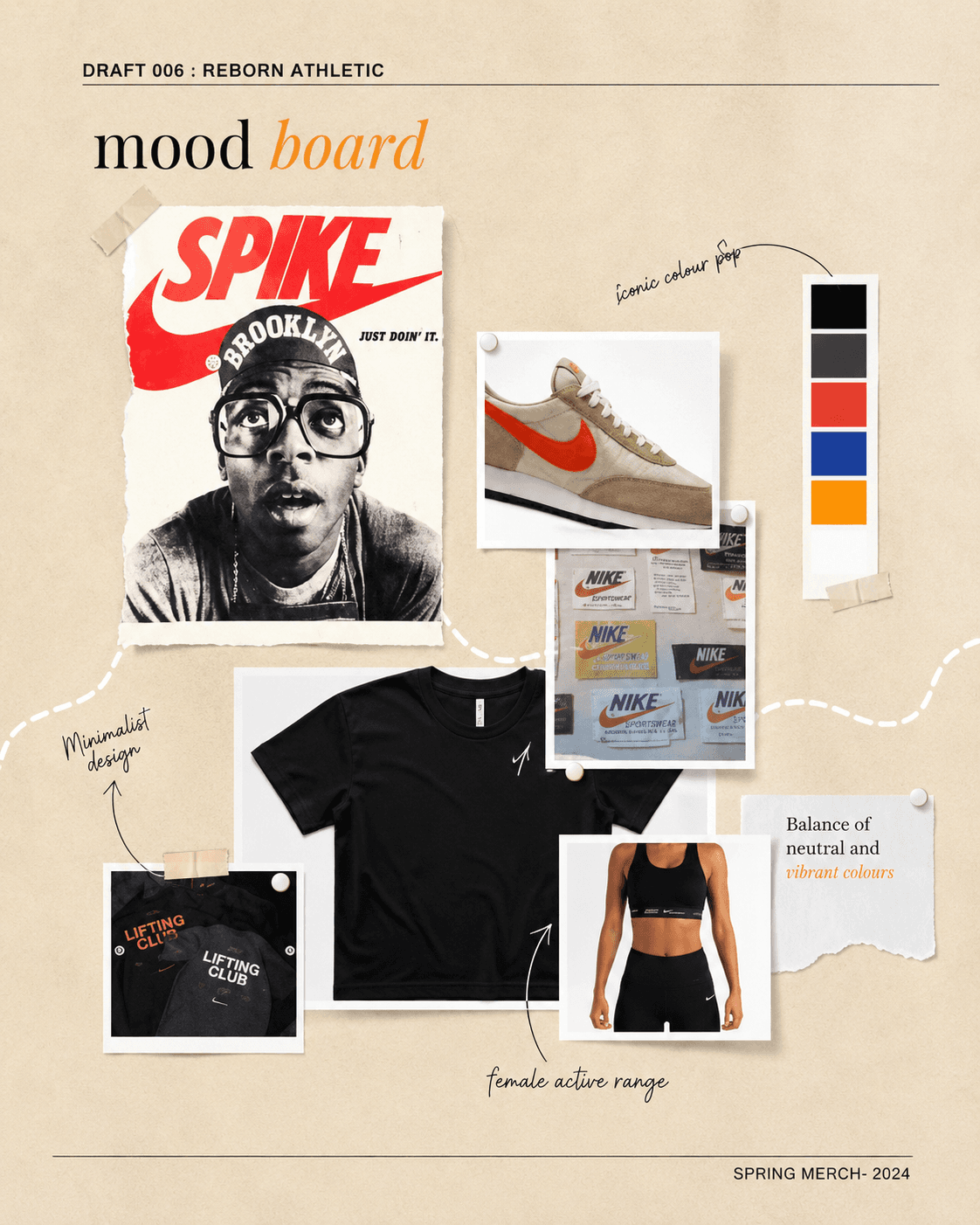 Nike Reborn Athletic Mood Board
