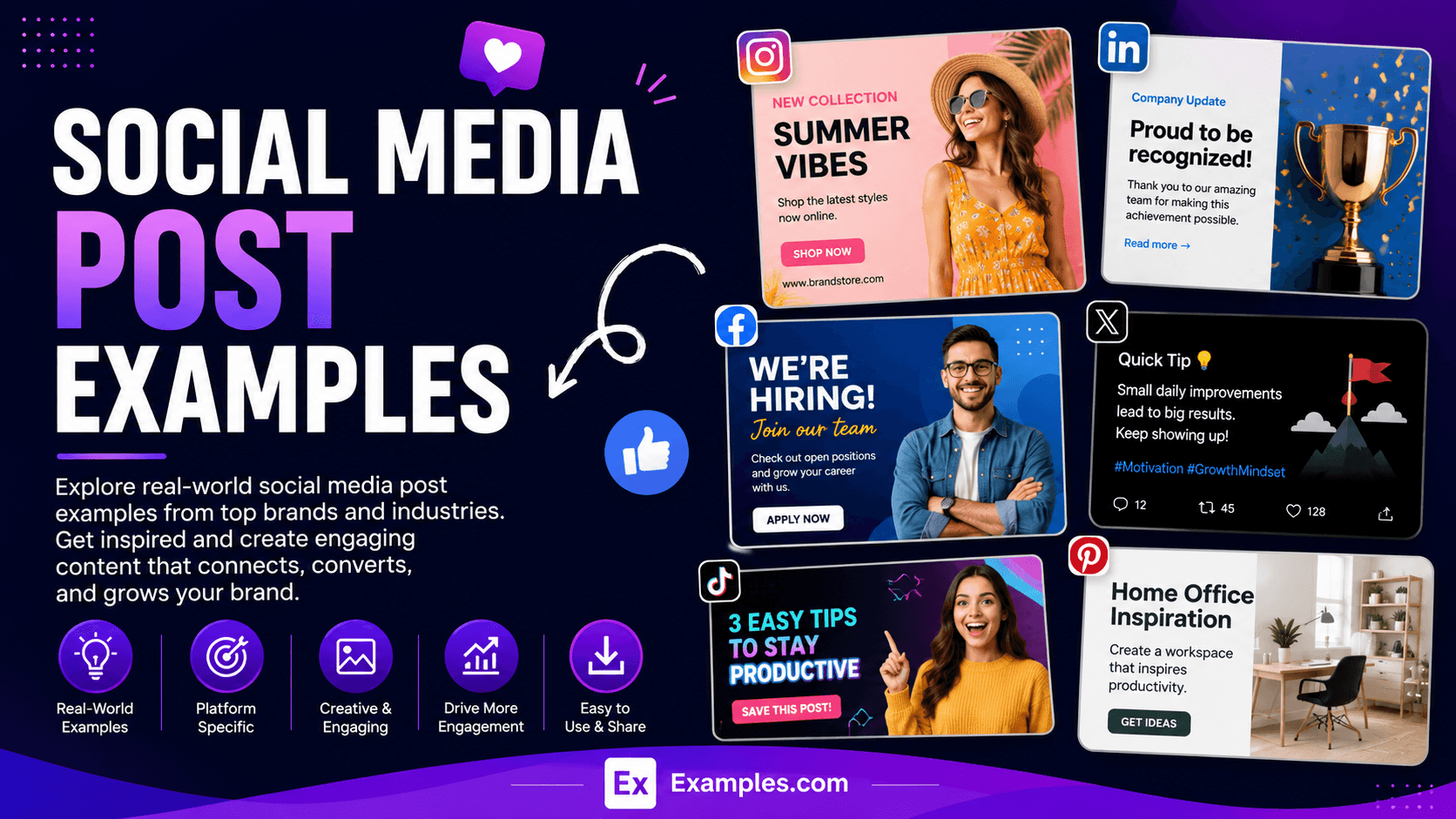 Free AI Social Media Post Generator, 50+ Real Social Media Post Examples