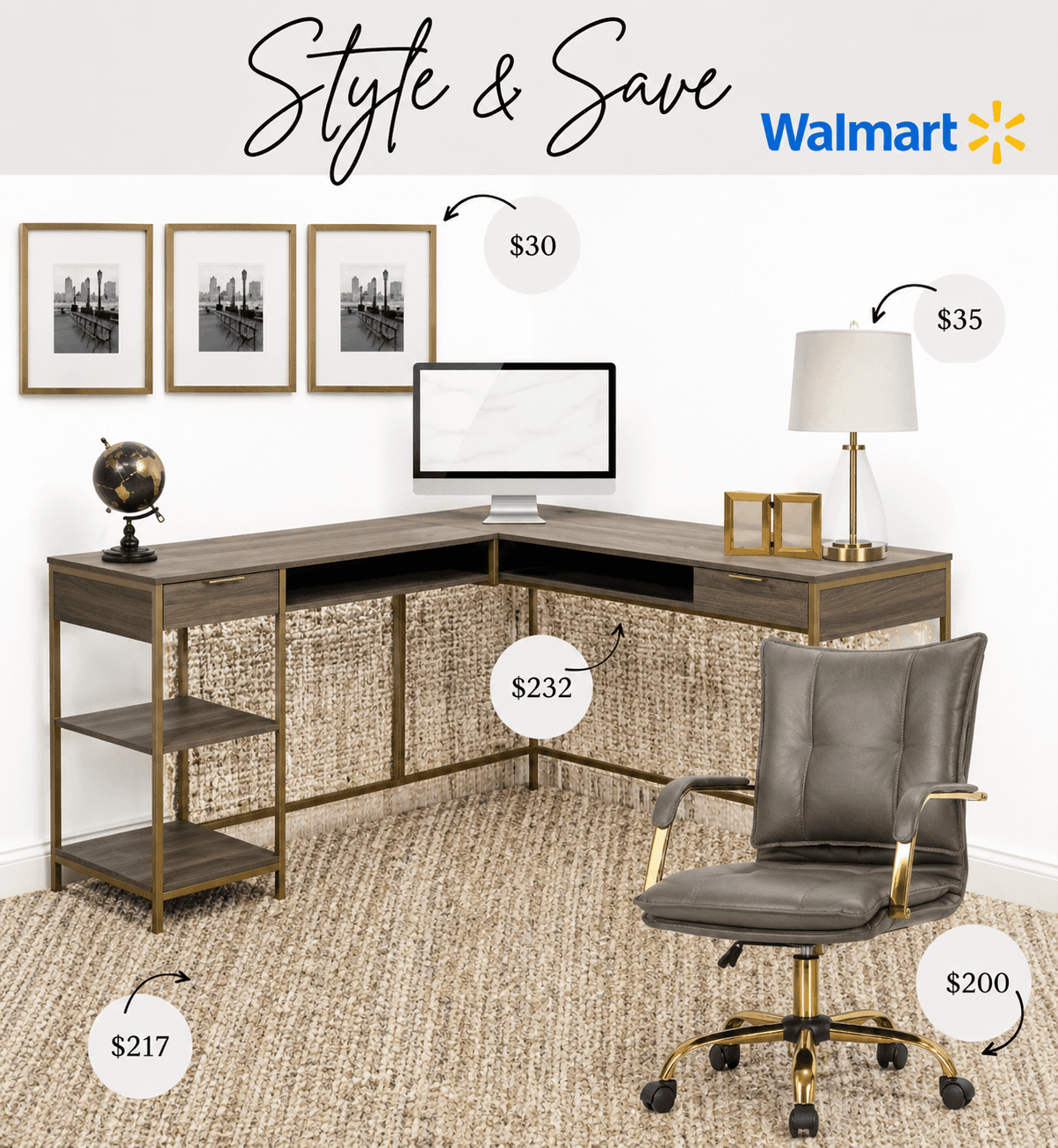 Walmart Office Setup Mood Board