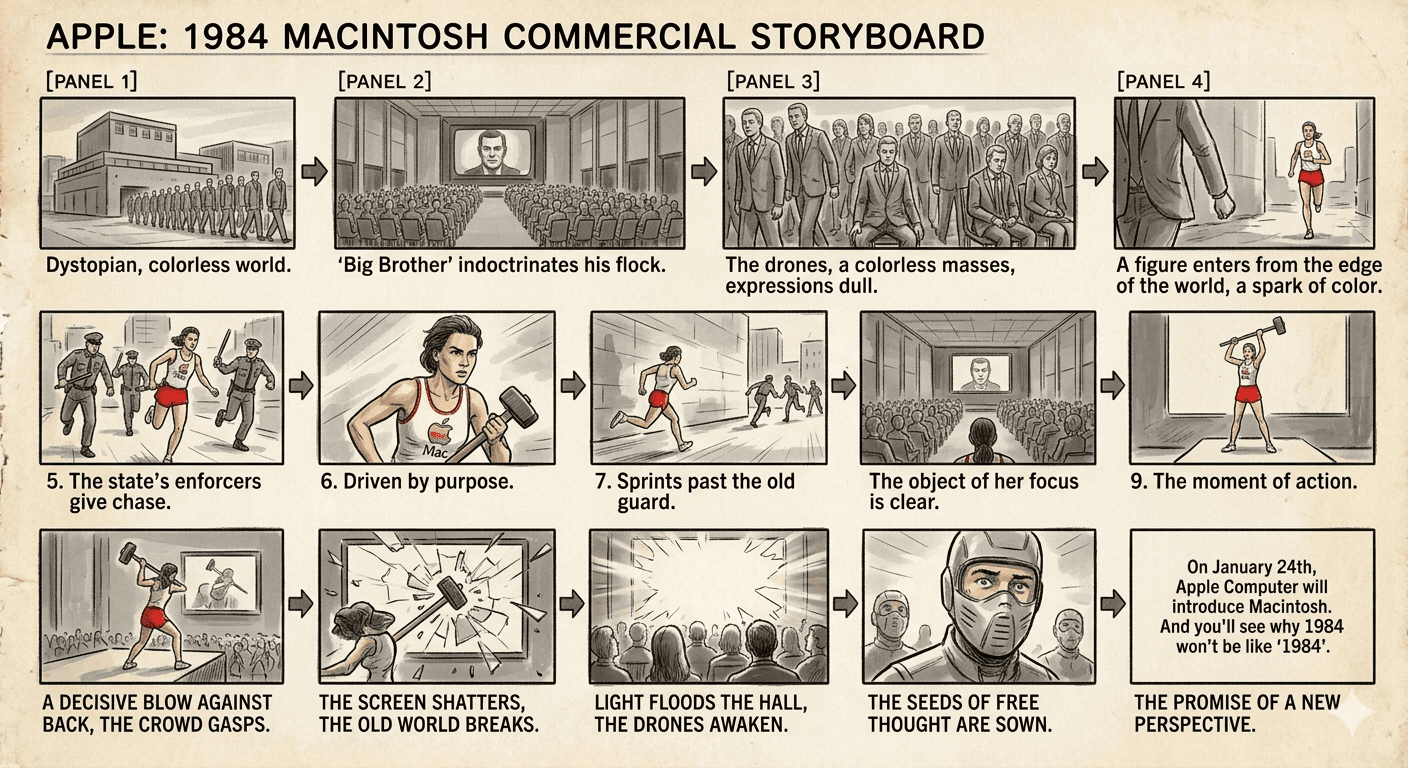 Appleβs 1984 Macintosh Commercial Storyboard