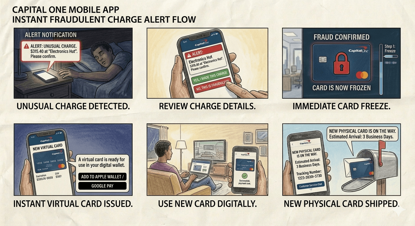 Capital One Instant Fraud Alert Storyboard