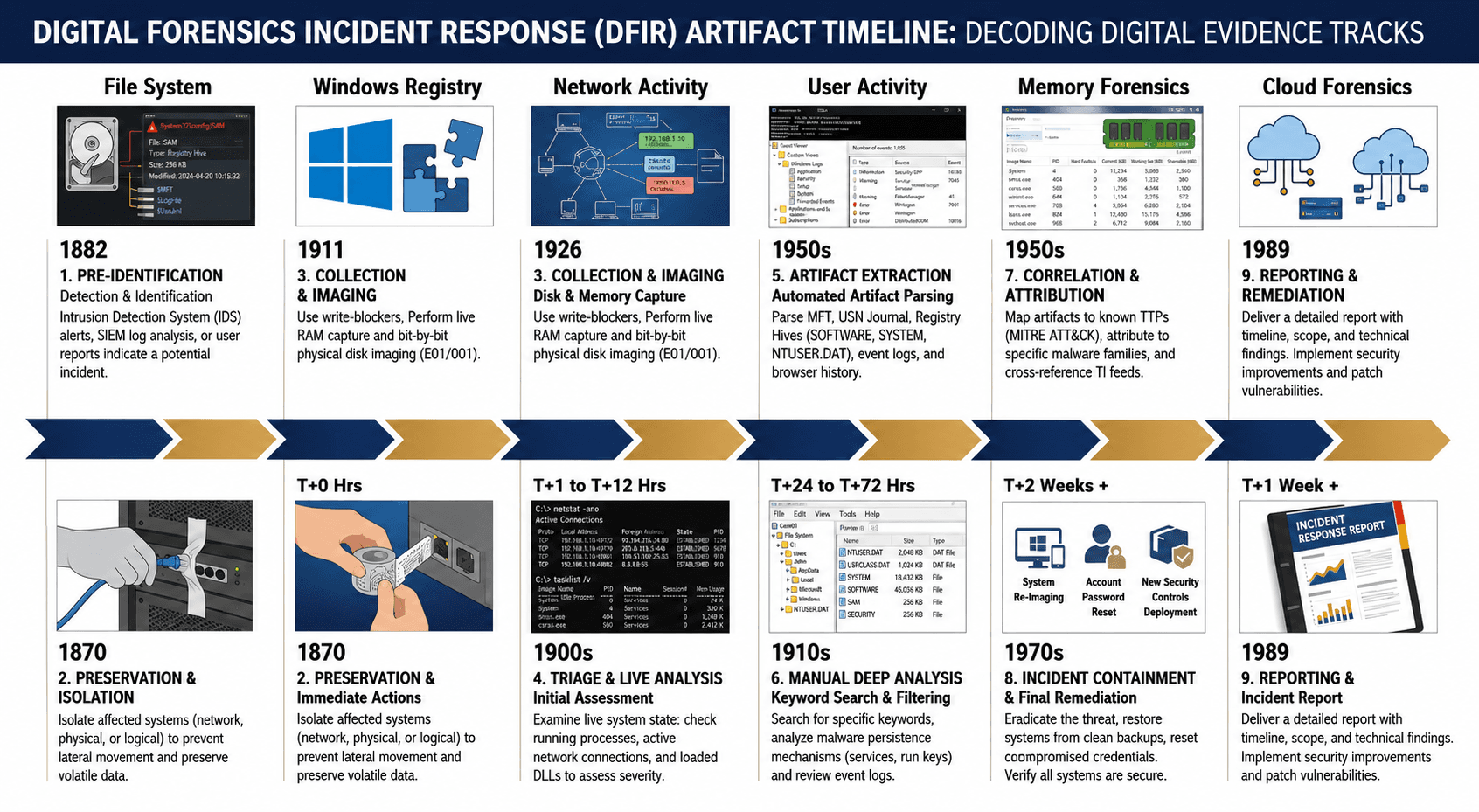 Digital Forensics Incident Response (DFIR) Artifact Timeline