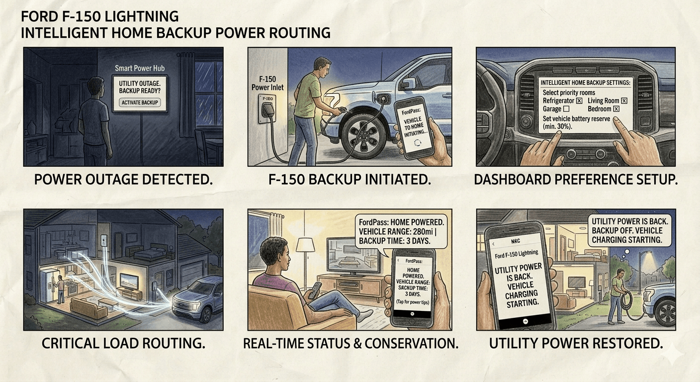 Ford F-150 Lightning Intelligent Home Backup Power Routing Storyboard