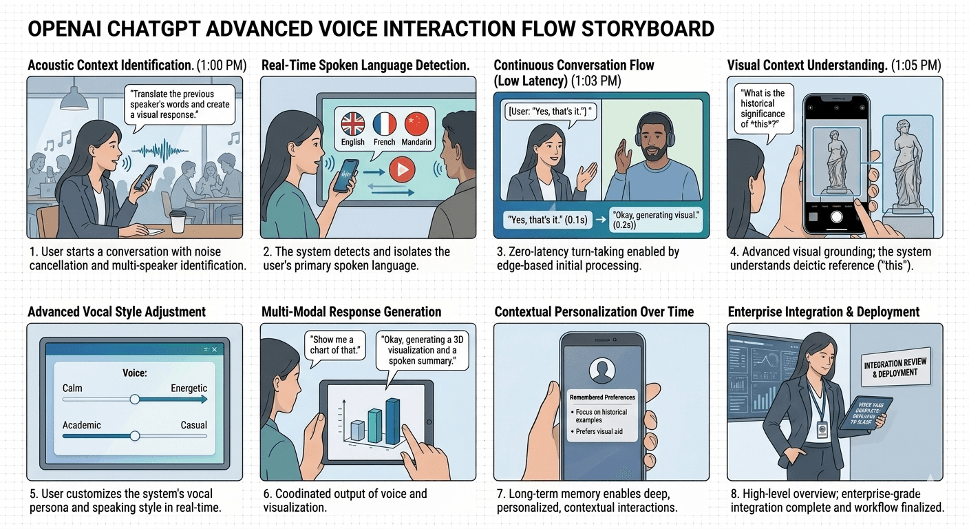 OpenAI ChatGPT Advanced Voice Interaction Flow Storyboard