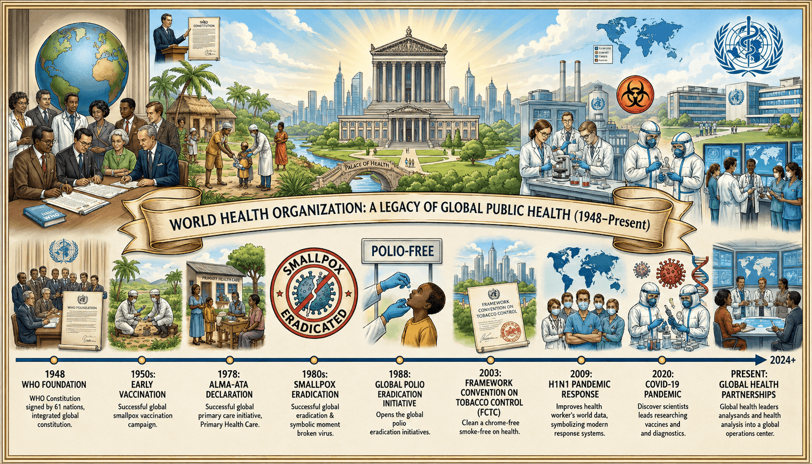WHO Public Health Milestones Timeline